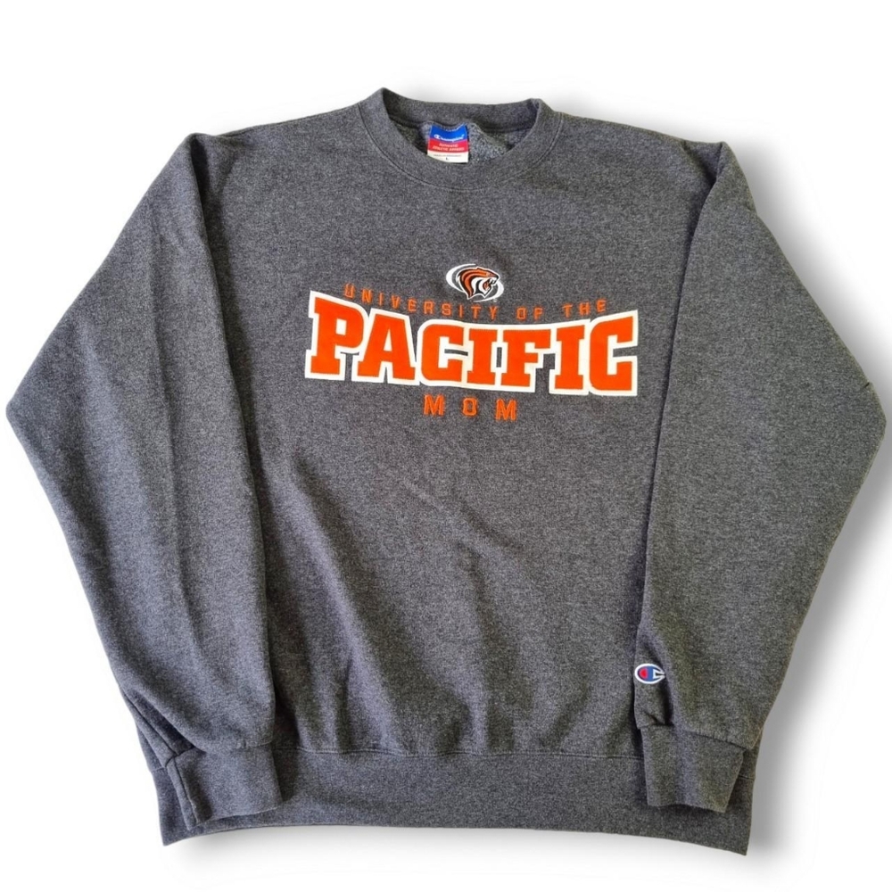 Champion University Of The Pacific Mom Sweatshirt USA Grey Sweater Mens Large. - Picture 3 of 7